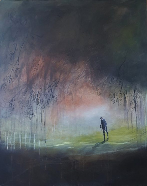 "Arrière-saison" Acrylique sur toile 80/100 cm